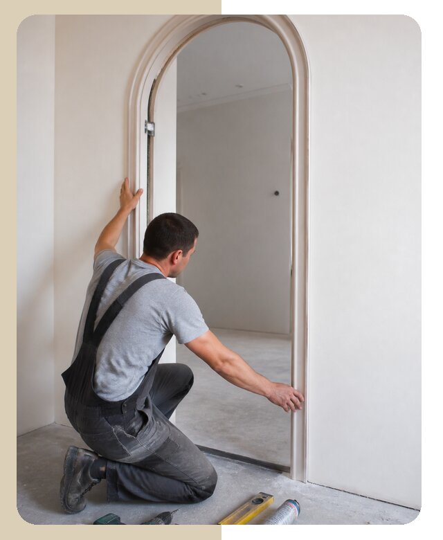 Профессиональная установка арочной двери под ключ в Азнакаеве