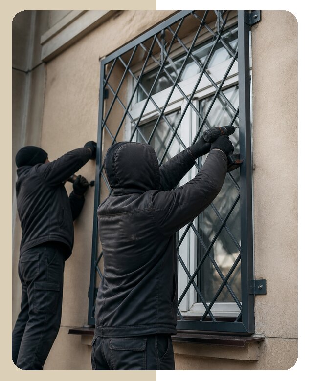 Установка антивандальных решеток на окна в Азнакаеве